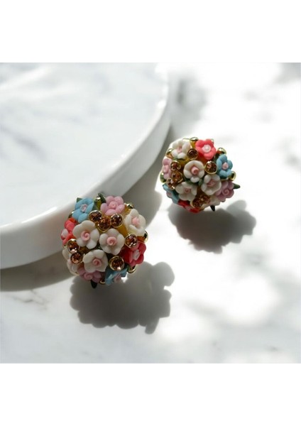 Altın Kaplama Çiçek Buketi Küpe fiyatları