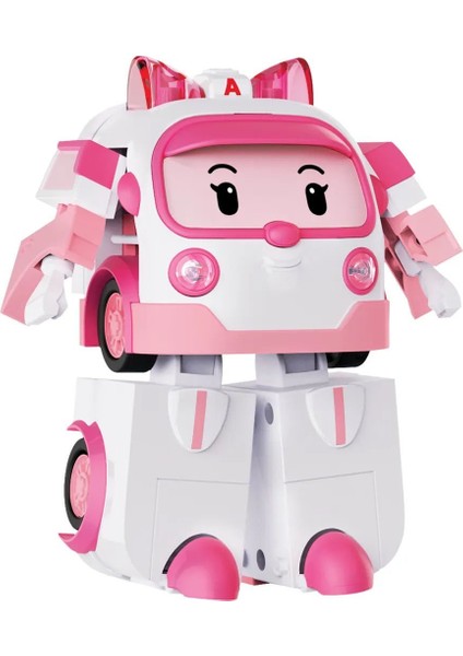 Polı MRT-687 Robocar Poli Büyük Transforming Robot Amber Sesli ve Işıklı