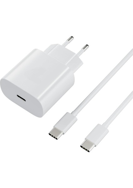 Hızlı Şarj Destekli 25W Type-C To Type-C Şarj Cihazı Adaptör Kablo Set - FC1026