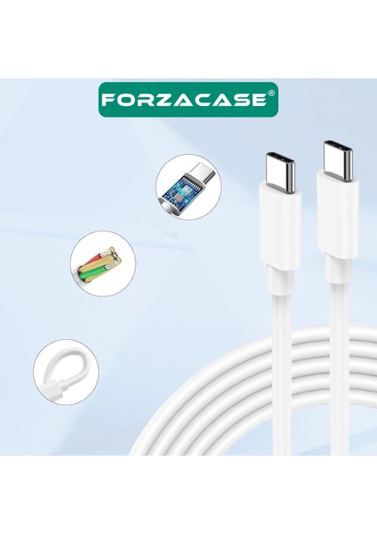 Hızlı Şarj Destekli 25W Type-C To Type-C Şarj Cihazı Adaptör Kablo Set - FC1026