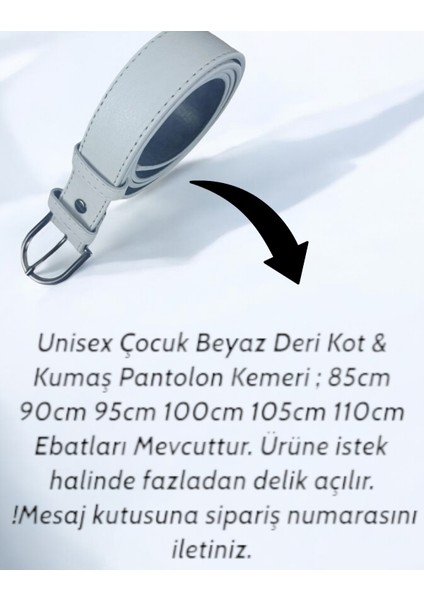 Çocuk Beyaz Kot ve Kumaş Pantolon Kemeri fırsatları