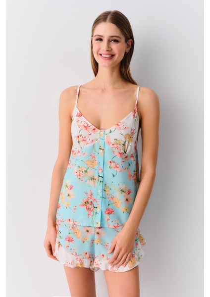 Flowers Şort Pijama Takımı