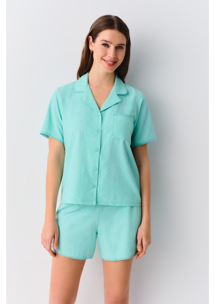 Fiona Maskülen Şort Pijama Takımı