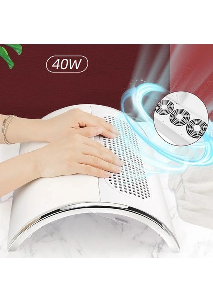 Tırnak Tozu Toplayıcı Güçlü 40W Fan Dayanıklı Şık Tasarım 2 Yedek Toz Torba Salon Kullanımına Uygun