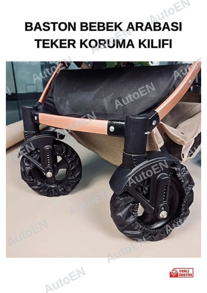 Bebek arabası tekerlek koruma kılıfı - Baston bebek arabası için pratik çözüm!