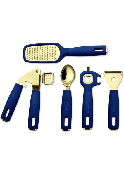 Çok Renkli 5 Parça Mutfak Gereçleri Seti, Şık ve Kullanışlı Tasarım, Turuncu Renk