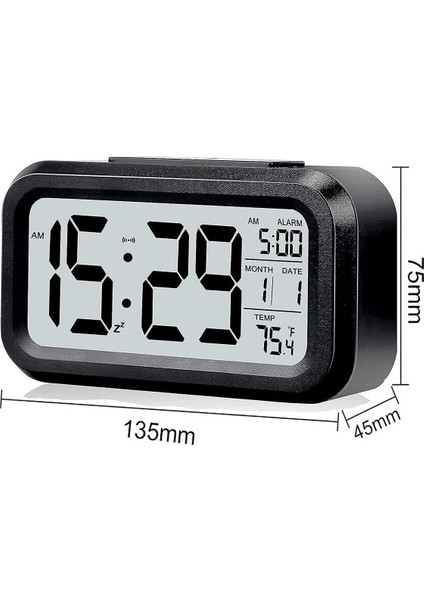 Gece Dijital Masa Saati Siyah Alarmlı Işıklı Termometre Takvim Çalar Saat fırsatları