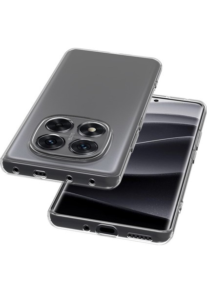 Caseworld Xiaomi Redmi Note 14 Pro Plus ile Uyumlu Kapak Kamera Korumalı Süper Silikon Şeffaf Kılıf
