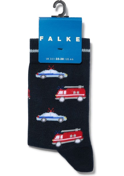 Çocuklar Için Polisiye ve Itfaiye Temalı Çorap - Lacivert