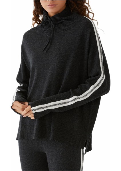 Kashmir Detaylı Yüksek Yaka Kazak indirimleri