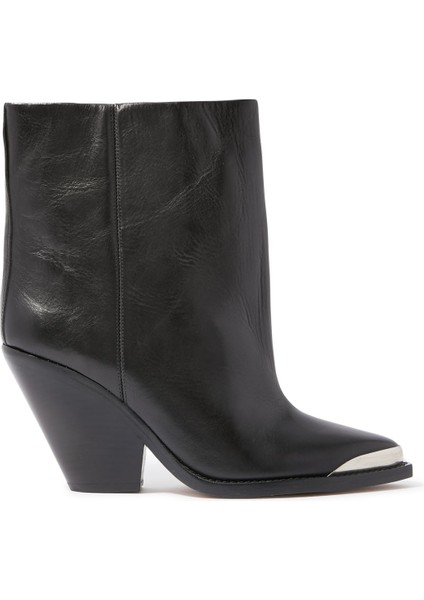 90MM Deri Alçak Topuklu Şık Botlar