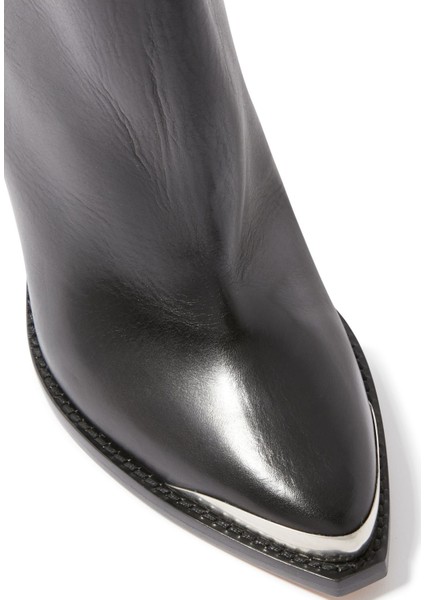 90MM Deri Alçak Topuklu Şık Botlar fırsatları