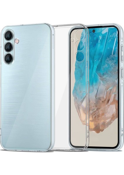 Caseworld Samsung Galaxy M35 ile Uyumlu Kapak Kamera Korumalı Süper Silikon Şeffaf Kılıf