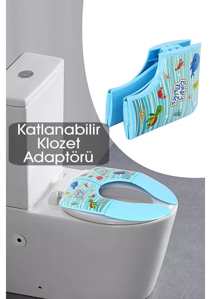 Hijyenik Eğitim ve Seyahat Için Katlanabilir Klozet Adaptörü Bebek Tuvalet Alıştırma Oturağı