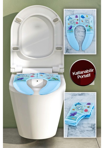 Hijyenik Eğitim ve Seyahat Için Katlanabilir Klozet Adaptörü Bebek Tuvalet Alıştırma Oturağı fiyatları