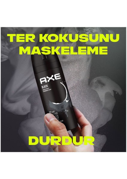Erkek Deodorant & Bodyspray Black 48 Saat Etkileyici Koku Vücut Spreyi 150 ml X3 Adet