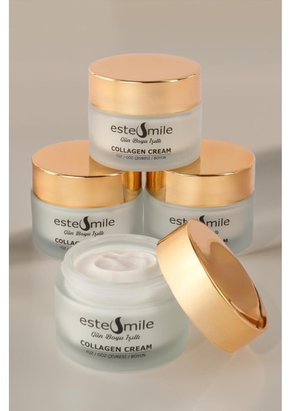50ml Collagen Cream, Gün boyu ışıltı, göz çevresi-yüz-boyun kremi, alkol veya paraben içermez, bitkisel ürün
