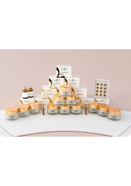 50ml Collagen Cream, Gün boyu ışıltı, göz çevresi-yüz-boyun kremi, alkol veya paraben içermez, bitkisel ürün