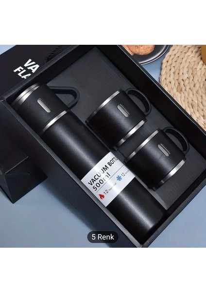 dan Spor Yürüyüş Piknik Için 0.5 L Bardaklı Termos Vacuum