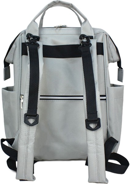 Yumuşak Gri Bebek Çantası ve Mini Termal Çanta - Tekstil Sırt Çantası - Bebek ve Anne İçin Pratik Çözüm indirimleri