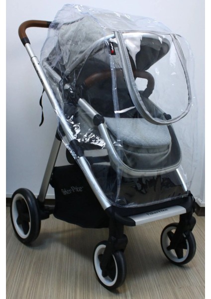Bebek Arabası Yağmurluğu Fermuarlı Pencereli MorBebe Uyumlu