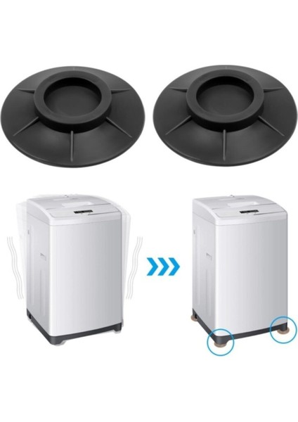 Çamaşır Makinesi Titreşim Engelleyici Set, 4'lü, Çok Renkli, Sağlam ve Stabilite Sağlar