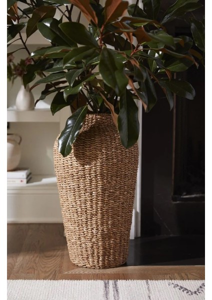 Dekoratif Bohem Seagrass Hasır Vazo