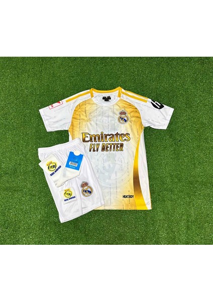 R.madridd 2024-25 Yeni Sezon White-Gold Ronaldo Çocuk Forması 4'lü (Armalı) fiyatları