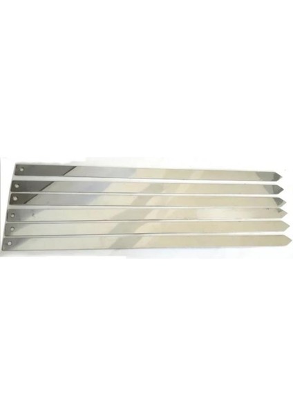Adet 6 Profosyonel Paslanmaz Metal Kıyma Şiş (Urfa-Adana-Antep Kebap Şişi)