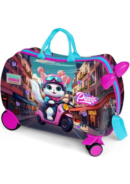 Coral High Motorlu Kedi Otur-Çek Valiz fiyatları