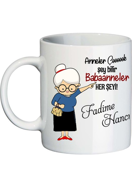 Anneanneye Babaanneye Anneler Günü Hediyesi Isimli İkili Kupa Bardak Seti