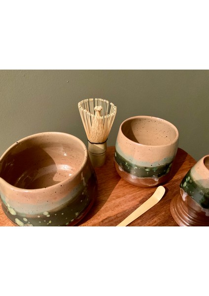 El Yapımı Seramik Matcha Seremoni Seti (5 Parça) indirimleri