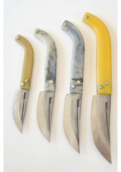 Çok Amaçlı 4'lü Bıçak Seti, 26-23-19-17 cm, Renkli, Siyah Çelik, 100 ml Hacimli