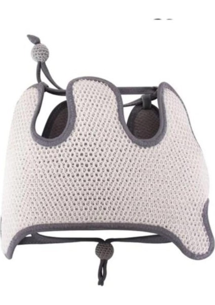 Bebek Kafa Koruyucu Gri Renkli Kemerli No Color ART-62 Beyaz