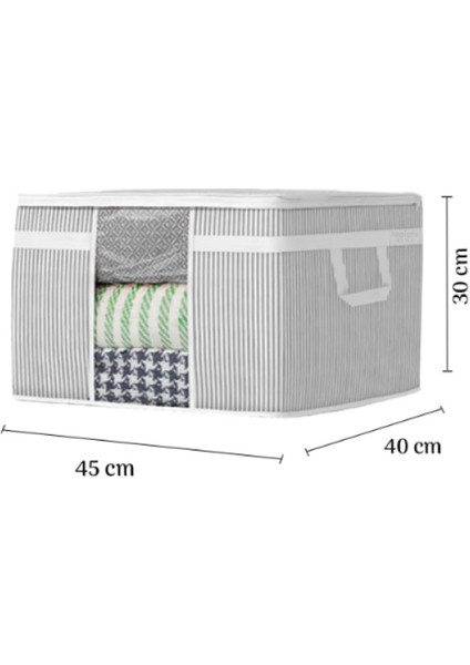 6'lı Maxi Pencereli Baza Altı Hurç - Çekyat Baza Tipi Yastık Kıyafet Saklama Hurcu 45 x 40 x 30 cm modelleri