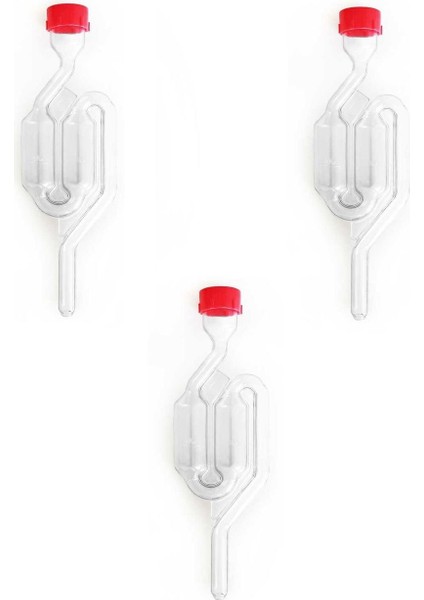 Renkli 3'lü Hava Kilidi Seti, Güvenli ve Şık Tasarım, Plastik Malzeme, 21 L Hacim