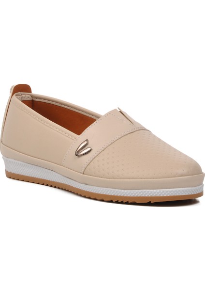 Bej Kadın Düz Rahat Günlük Ayakkabı modelleri