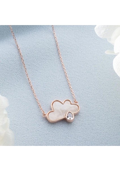 925 Ayar Gümüş Mineli Bulut Kolye fiyatları