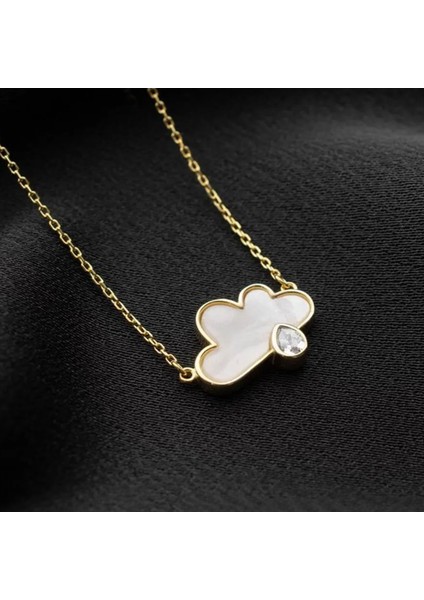 925 Ayar Gümüş Mineli Bulut Kolye fırsatları