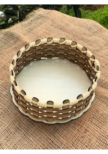 Ahşap Görünümlü Plastik Sepet