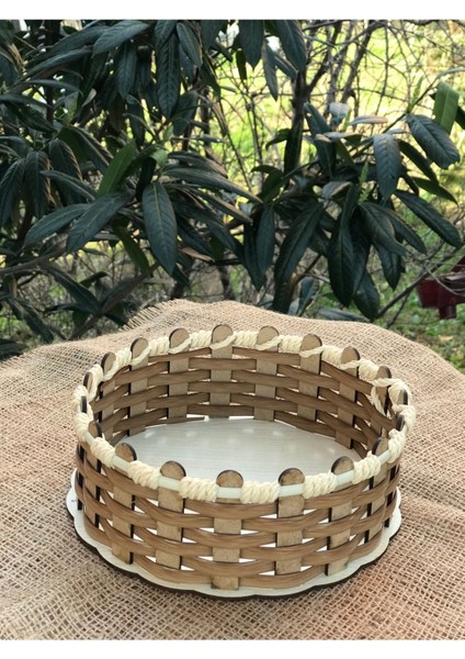 Ahşap Görünümlü Plastik Sepet