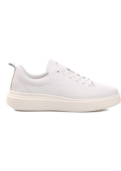 Beyaz Ortopedik Deri Erkek Sneaker Ayakkabı
