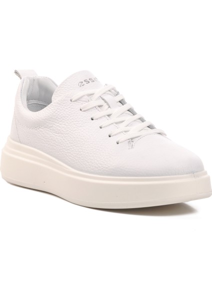Beyaz Ortopedik Deri Erkek Sneaker Ayakkabı modelleri