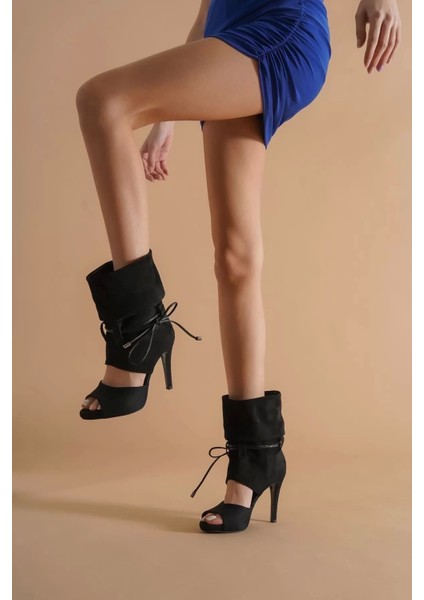 Kadın Elegant Ayakkabı Tasarım Süs Bağcıklı Topuklu Ayakkabı Özel Tasarım Abiye Ayakkabı