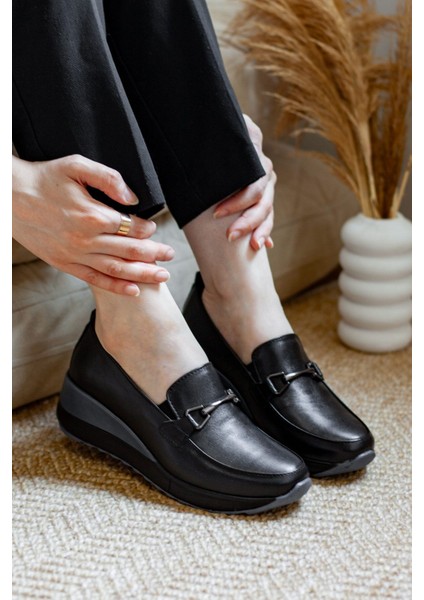 Kadın Hakiki Deri Dolgu Topuklu Ayakkabı, Ekstra Rahat Hakiki Deri Ayakkabı fiyatları