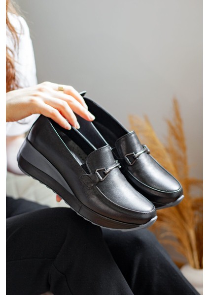 Kadın Hakiki Deri Dolgu Topuklu Ayakkabı, Ekstra Rahat Hakiki Deri Ayakkabı modelleri