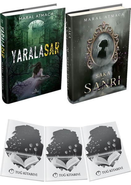Saka ve Sanrı 2 Ciltli ve Ephesus Yayınları Yaralasar 2 Ciltli Maral Atmaca 2li Set + Hediyeli