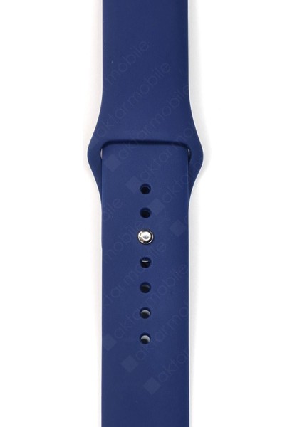 Lacivert Jel Silikon Spor Kordon, 45 mm Galaxy Watch 3 uyumlu, dayanıklı ve şık aksesuar