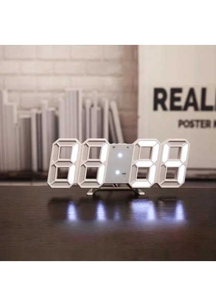 3D LED Sıcaklık Gösterge Akrilik Dijital Masa ve Duvar Saati USB Powered Modern Saat Alarm Evi Ofis fırsatları