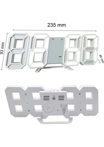 3D LED Sıcaklık Gösterge Akrilik Dijital Masa ve Duvar Saati USB Powered Modern Saat Alarm Evi Ofis indirimleri